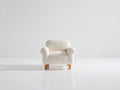 Fauteuil - Tissu - Bois - 78x76x75 cm - Beige - Style contemporain
