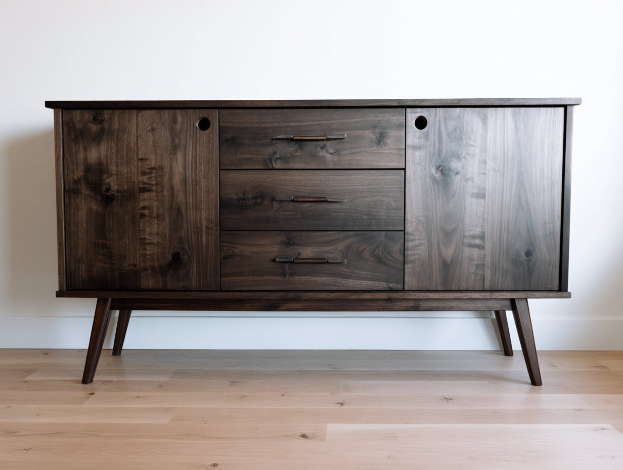 Meuble d'entrée - Bois - 200 x 45 x 80 cm - Marron foncé - Style moderne